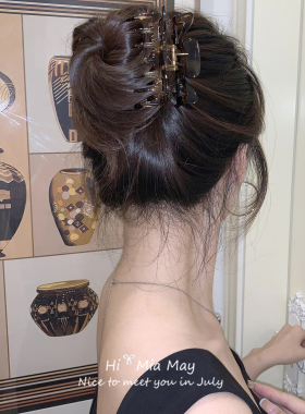 老友记岁瑞秋同款玳瑁双齿鲨鱼夹女发量多2025年新款秋季洋气抓夹