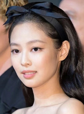 Jennie同款黑色蝴蝶结发箍