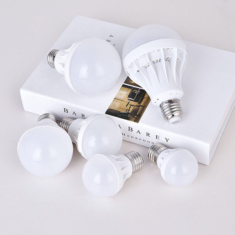 led灯泡E27螺口3W暖白黄5W节能灯E14超高亮家用b22卡口7W球泡单灯 - 图0