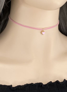 颈链项圈女锁骨链韩版学生短款项链女时尚蕾丝吊坠颈带脖子饰品女