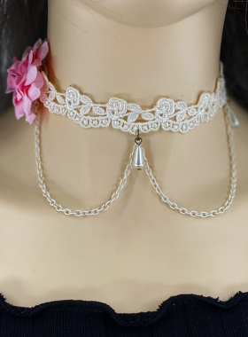 一件包邮韩版蕾丝项链女百搭锁骨链短款颈链白色流行脖子饰品