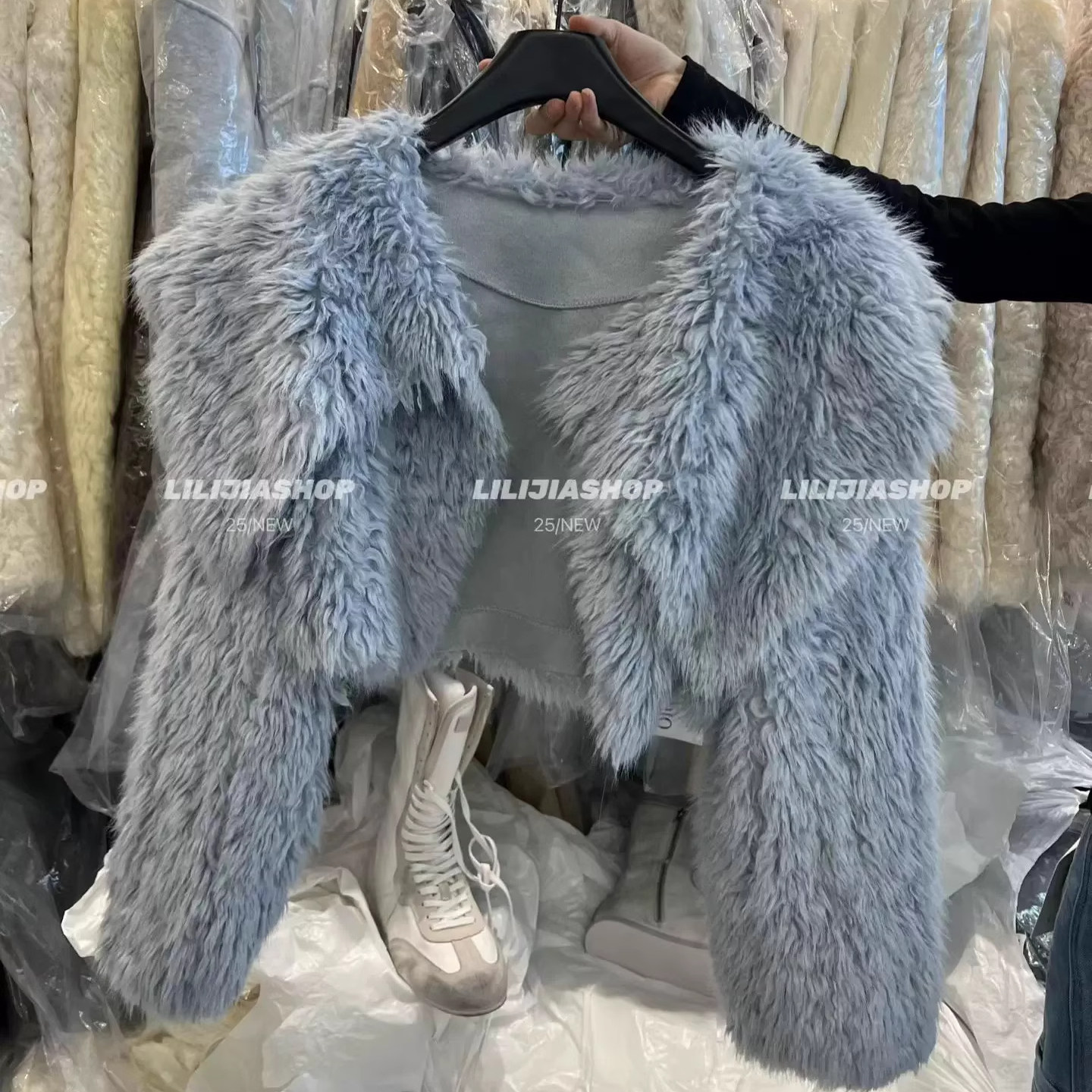 2025秋冬新款韩版时尚百搭宽松显瘦毛茸茸外套女短款毛毛外套女,淘宝优惠券,粉丝福利购,淘宝优惠卷