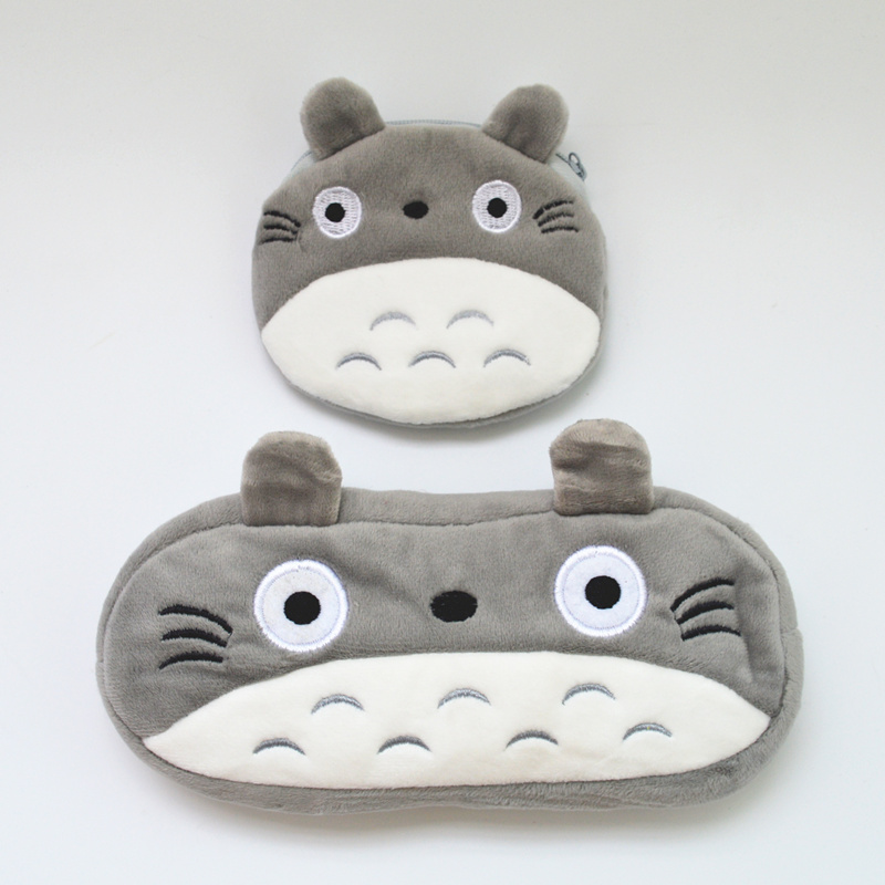 韩版卡通可爱毛绒钥匙包龙猫女生手拿硬币袋儿