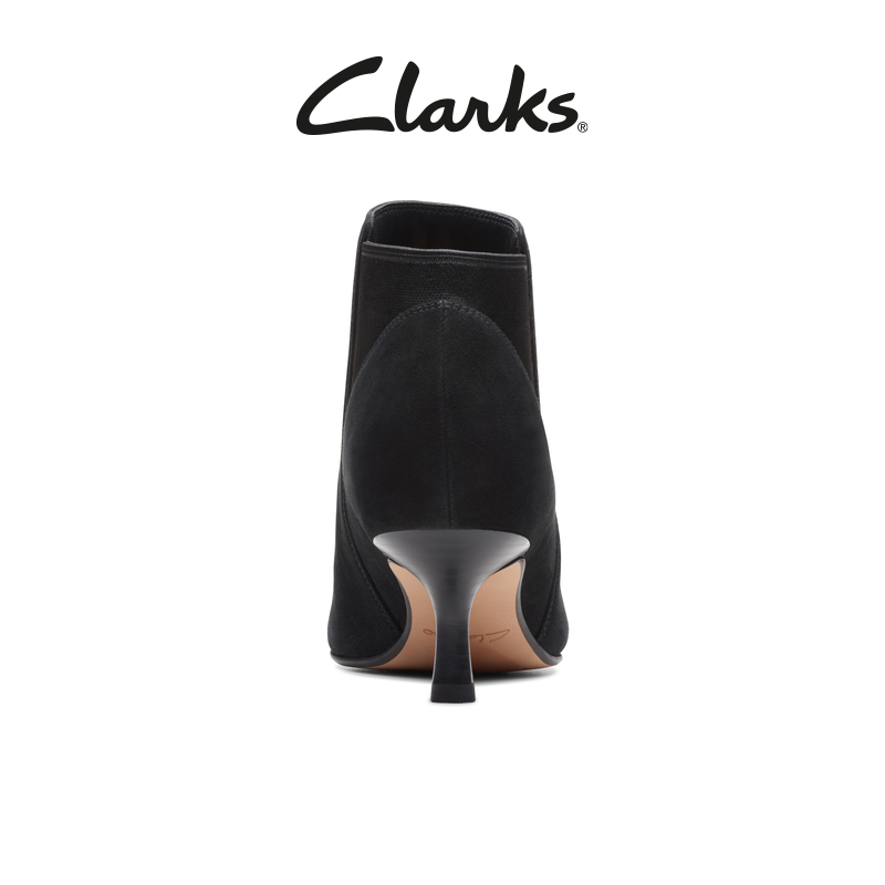 Clarks其乐紫罗兰系列女鞋冬季优雅淑女尖头高跟时装踝靴