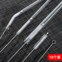 Bottle sucker brushed baby water glass bottle special straw brush rubber tube brushed stainless steel straw brush accessories