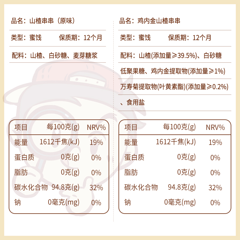 沂蒙公社山楂串串棒棒糖无添加儿童零食糖葫芦山楂糕宝宝糖果抱抱