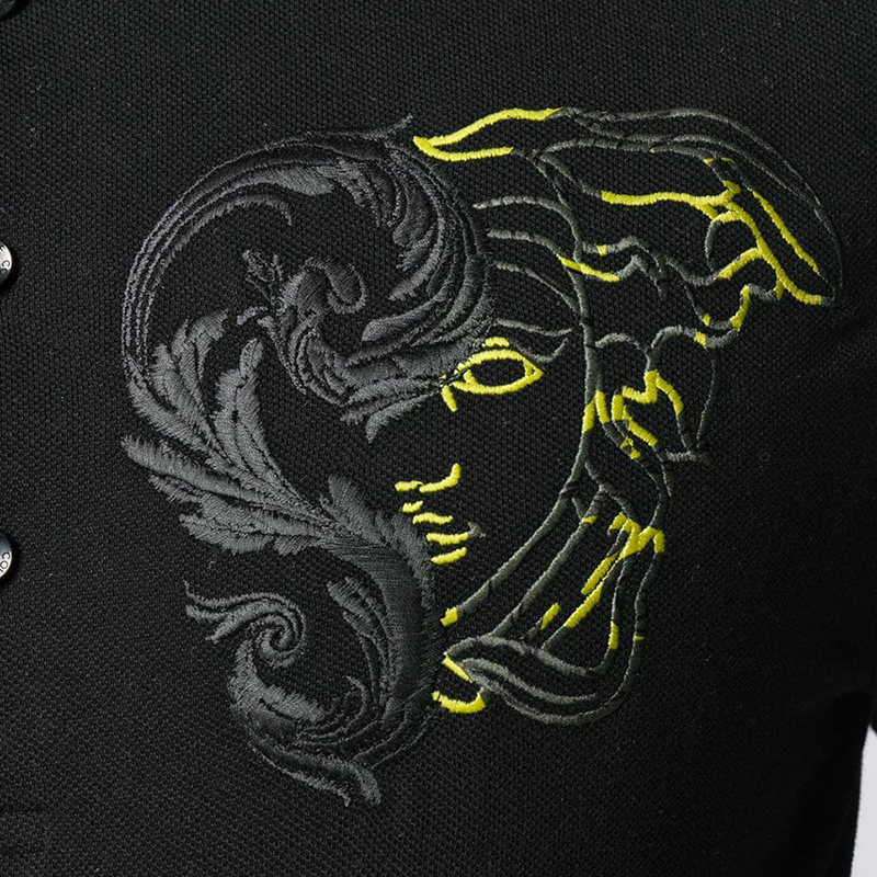 正品范思哲短袖新款美杜莎polo衫 怀远海外T恤