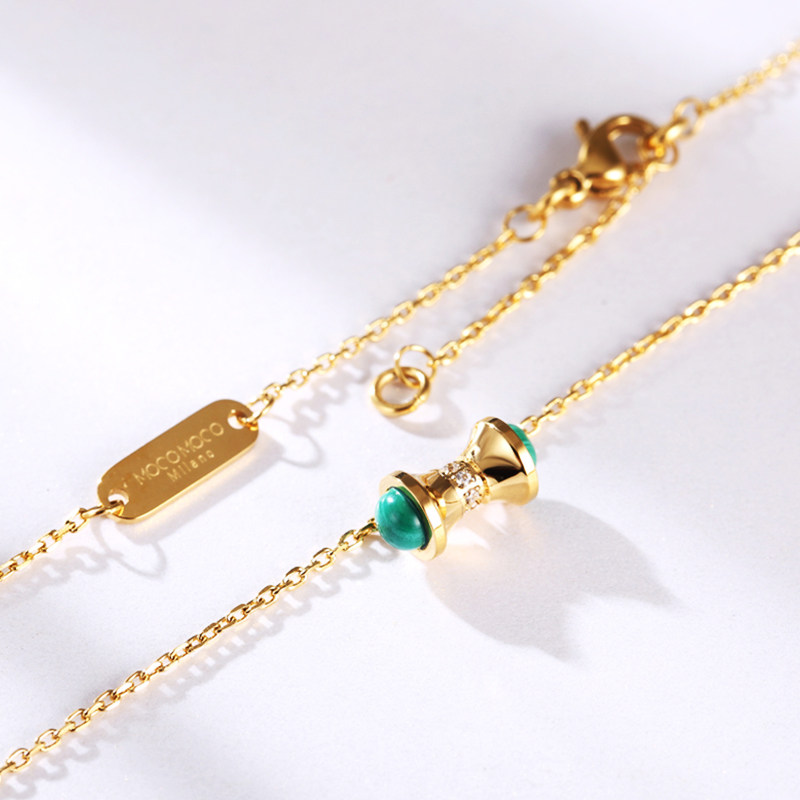 正品moco moco女士新款镶钻锁骨链 怀远海外项链