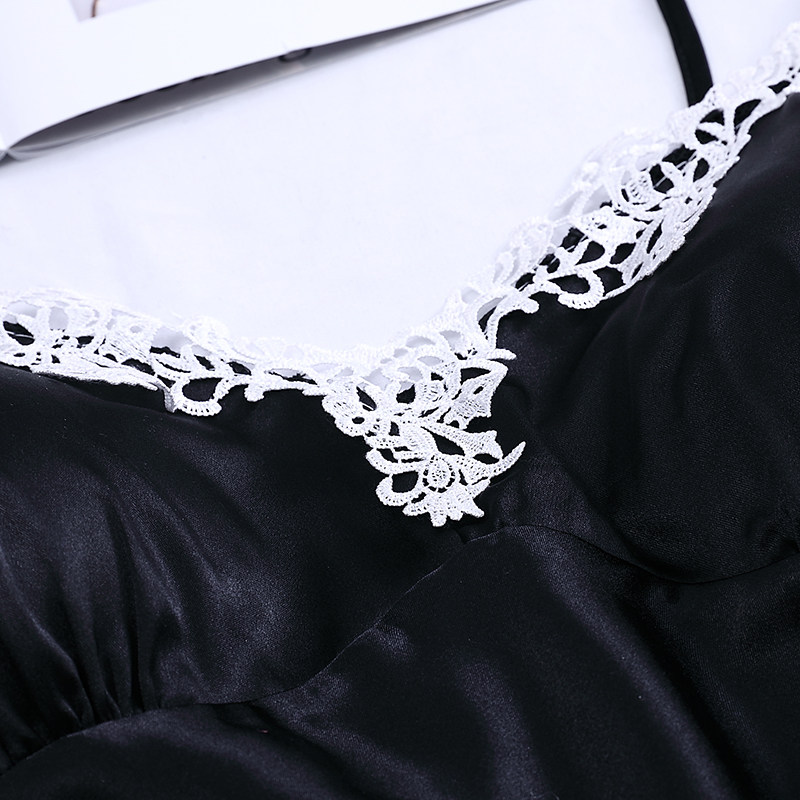 夏季四件套装冰丝性感骚吊带带睡裙 丝涵原睡衣/家居服套装