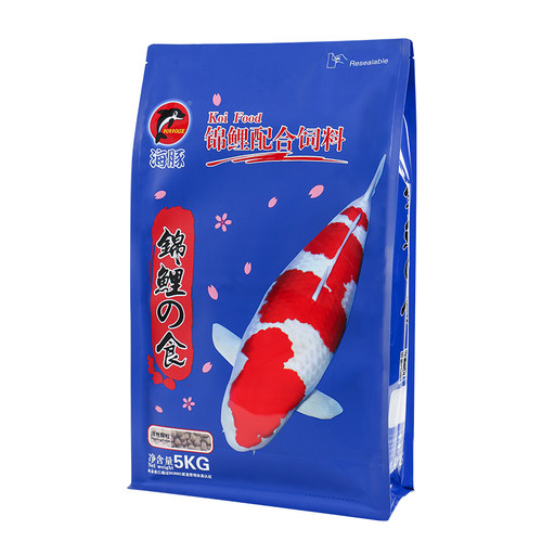 海豚锦鲤鱼饲料鱼粮金鱼专用不浑水观赏鱼通用型颗粒育成增体鱼食 - 图3