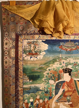 西藏精品老唐卡古董古玩古代艺术品收藏