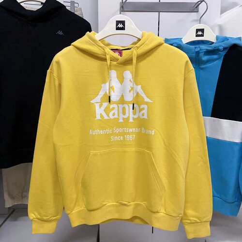 KAPPA卡帕中性套头帽衫连帽运动卫衣休闲上衣-K0AW2MT65G - 图1