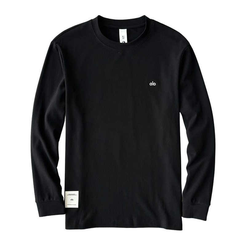 韩版精工字母绣标圆领针织长袖T恤男早秋新款潮牌简约百搭打底衫,淘宝优惠券,粉丝福利购,淘宝优惠卷