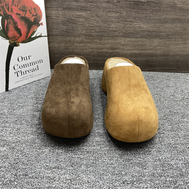 撤柜处理7CM内增高勃肯鞋女秋冬新款一脚蹬加绒毛毛包头半拖棉鞋,淘宝优惠券,粉丝福利购,淘宝优惠卷