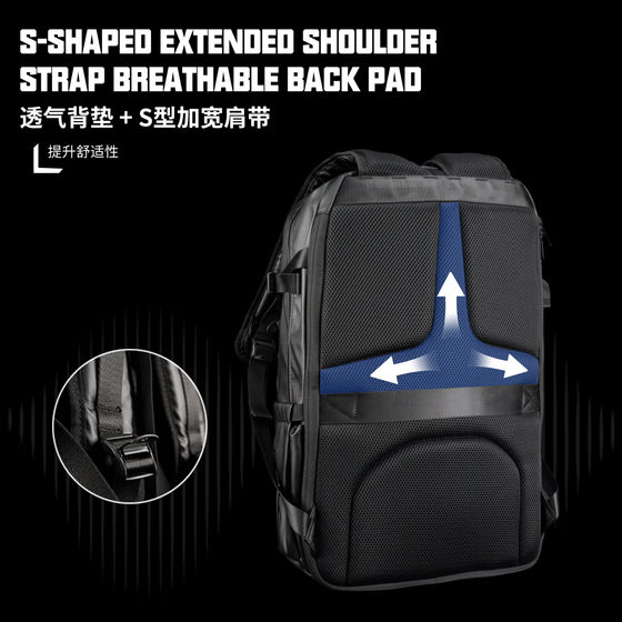 Laura Star 0025 Warrior Third Generation Black Warrior Sports Backpack Shoulder Fitness Motorcycle Large Capacity Outdoor Hiking