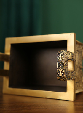 铜鼎摆件四方鼎客厅办公室礼品