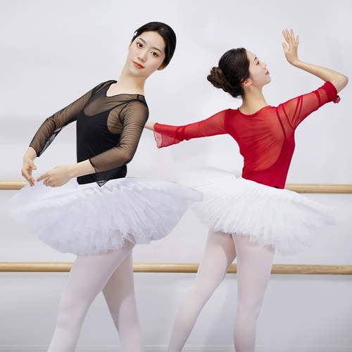 Танцевальная одежда для взрослой женской сети марля с топа