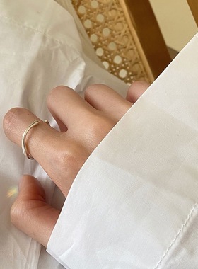 韩国东大门不规则方形戒指可调节