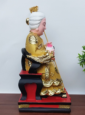 树脂无极老母神像金身无极老母十二老母神像白发老奶奶