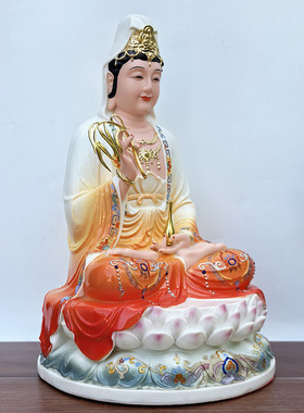 观音佛像观音菩萨佛像彩绘南海新款观音菩萨像极彩画观音佛像