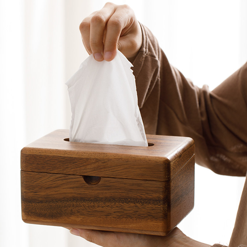 实木纸巾盒抽纸盒收纳中式客厅高端酒店定制LOGO胡桃木雨木纸巾盒,淘宝优惠券,粉丝福利购,淘宝优惠卷