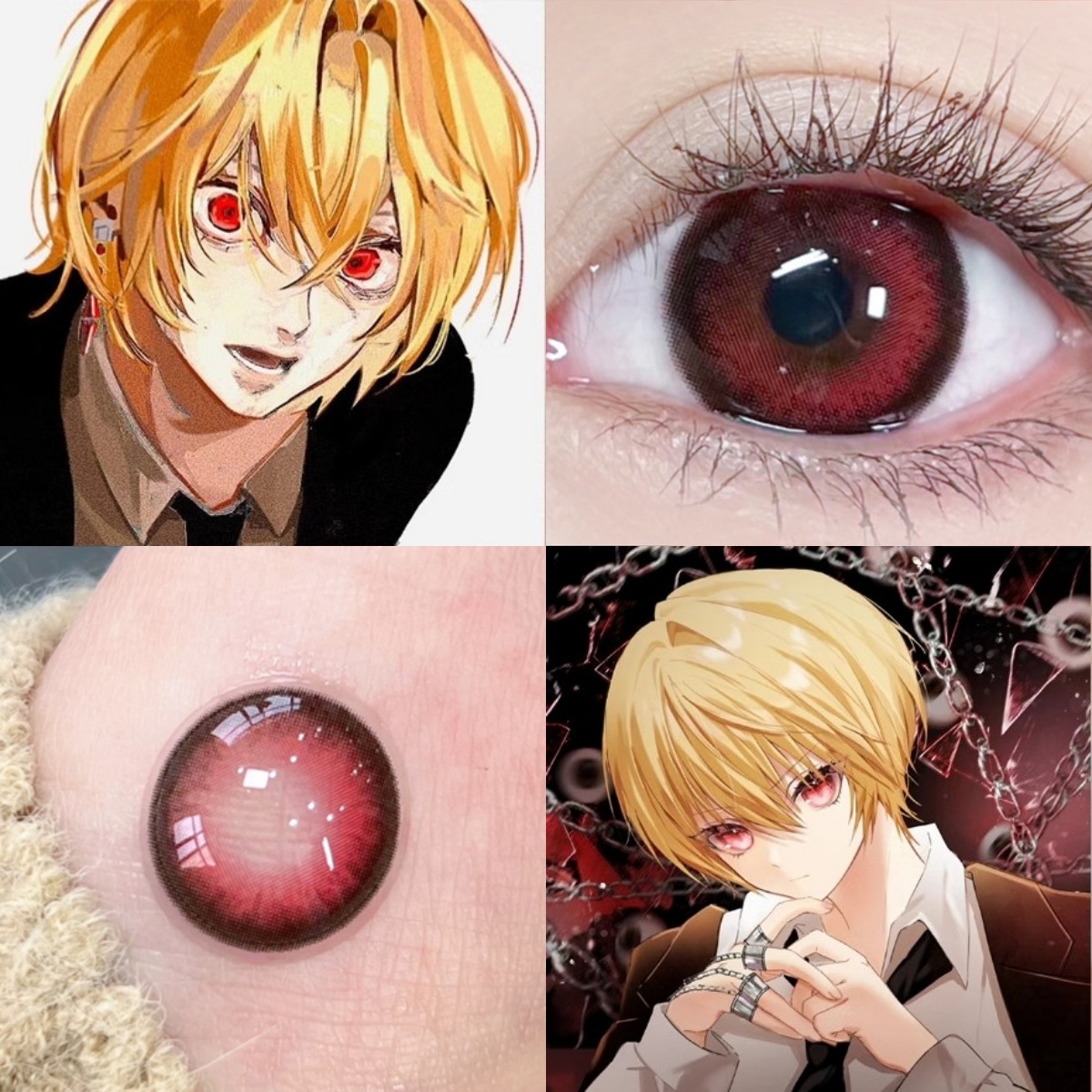 奇犽cos美瞳半年抛全职猎人酷拉皮卡大直径年抛隐形眼镜漫展2PW - 图3