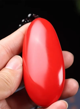 天然和田玉红玉原石手把件把玩件