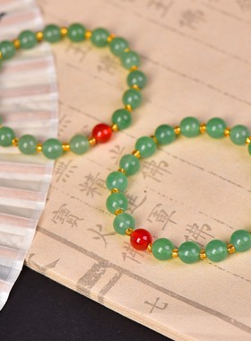 天然新疆和田玉东陵玉手串手链