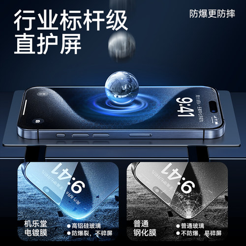 苹果17promax防窥钢化膜iphone16Pro防偷窥屏15ProMax手机防摔XR全屏防窥IP屏幕xsmax保护玻璃17pro手机贴膜 - 图0