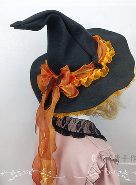 万圣节女巫帽子尖顶巫师帽