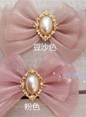 日系少女雪纱软妹可爱鞋夹边夹