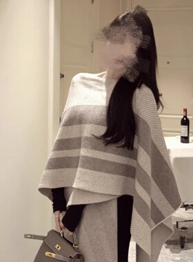 2025新款早春披肩女外搭高级感时尚旅游斗篷云南新疆出游装备外套