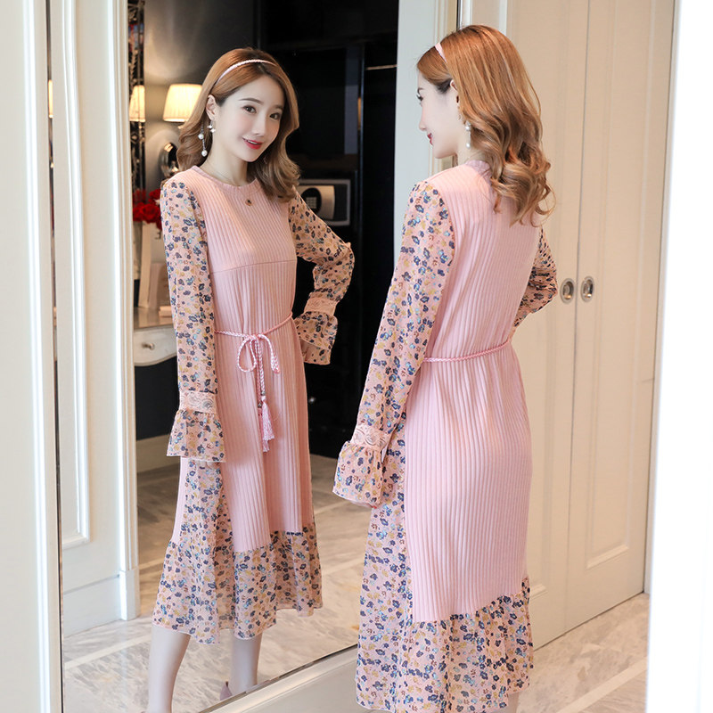 秋季长裙月子服外出外穿长袖连衣裙 波仕燕哺乳衣/月子服