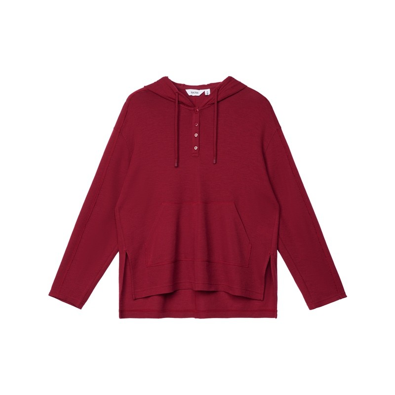 【新品】ZUCZUG 素然 26春女士简约红色柔软羊毛针织布带帽T恤,淘宝优惠券,粉丝福利购,淘宝优惠卷