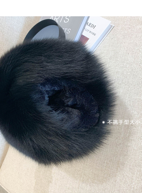 轻奢狐狸毛整张皮保暖抱枕手捂