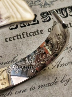 雕刻手镯StZ925唐草通用