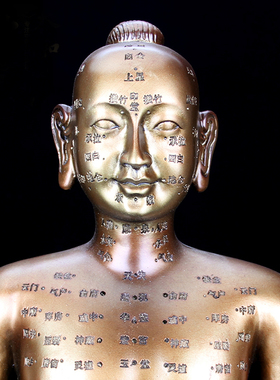 仿古风针灸铜人模型中医文化摆件