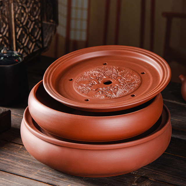 A complete set of Chaoshan traditional purple clay teapots