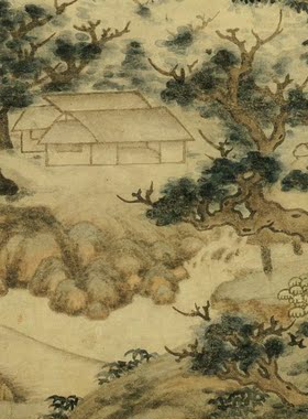 元 高克恭 春云晓霭图国画名家字宣纸画心芯装饰高清微喷打印复制