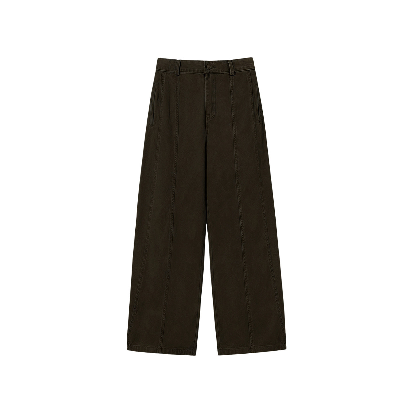 美拉德咖色阔腿牛仔裤女秋冬新款胖妹妹mm高腰宽松显瘦直筒长裤子,淘宝优惠券,粉丝福利购,淘宝优惠卷