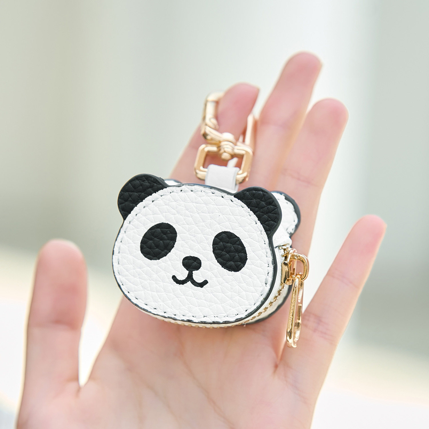 米印迷你招财红色钱袋钥匙扣可爱熊猫图案小巧多功能新款硬币包,淘宝优惠券,粉丝福利购,淘宝优惠卷