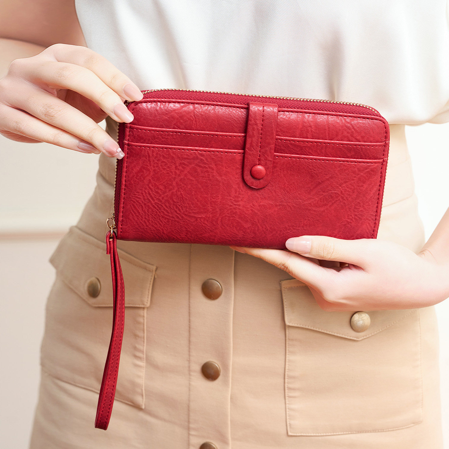 米印女士风琴长款钱包时尚新款多功能复古大容量女士钱夹手拿包,淘宝优惠券,粉丝福利购,淘宝优惠卷