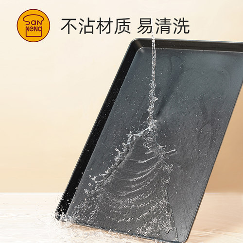 三能长方形不沾烤盘60×40商用烤箱蛋糕不粘大托盘烘焙模具SN1072 - 图0