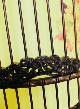 老挝大红酸枝精致纯手工鸟笼灯红木家居客厅装饰灯笼摆件工艺品灯