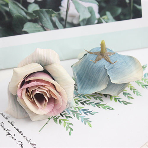 仿真玫瑰花朵拱门婚庆花球假花头手工仿真花墙立体DIY - 图2