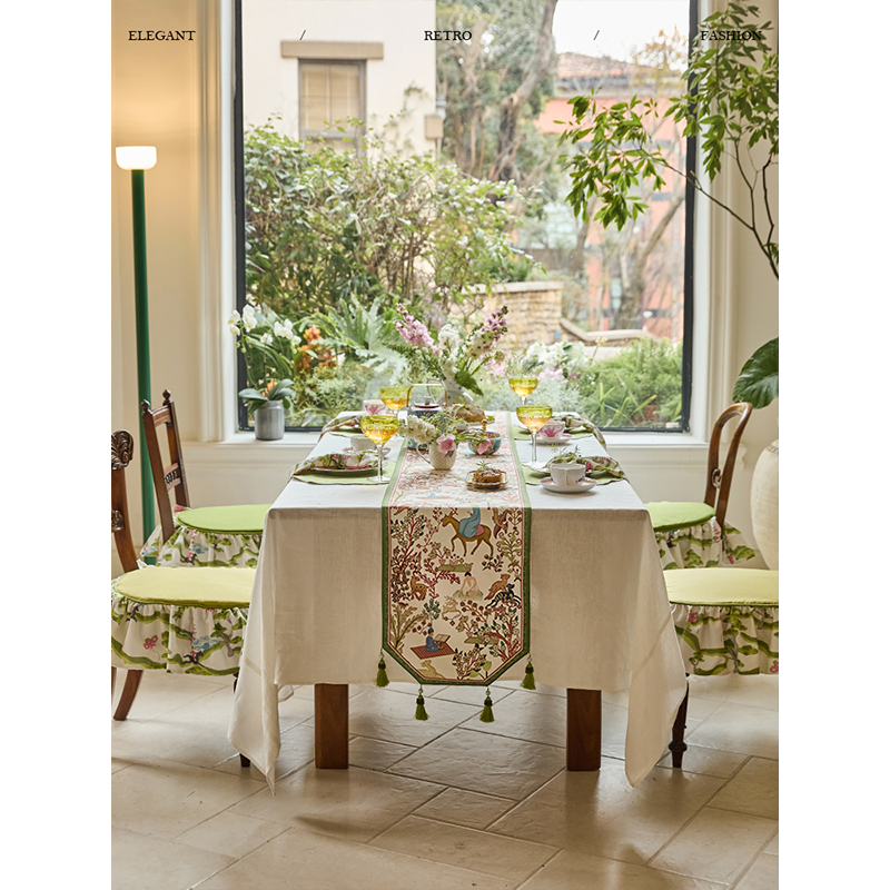 植爱盒子卡罗尔桌旗|英式复古|高级氛围感餐桌桌布茶几盖布定制,淘宝优惠券,粉丝福利购,淘宝优惠卷