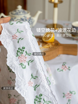 Zhiaihaitang ພາກຮຽນ spring tablecloth pastoral ງ່າຍດາຍຕາຕະລາງກາເຟສີ່ຫລ່ຽມປົກຫຸ້ມຂອງຜ້າຕາຕະລາງຕາຕະລາງ dining ຕະຫຼອດ