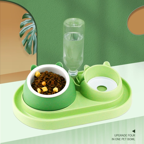 Кошачья чаша керамическая автоматическая питьевая вода кошачья кастрюля двойная миска для защиты шейки матки кошачья кошачья миска для кошачья миска медленная пищевая миска