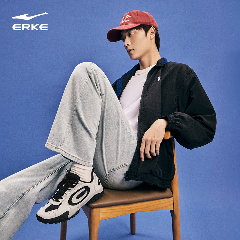 七夕礼物鸿星尔克闪月秋季新款男鞋复古薄底休闲鞋男运动鞋老爹鞋,淘宝优惠券,粉丝福利购,淘宝优惠卷