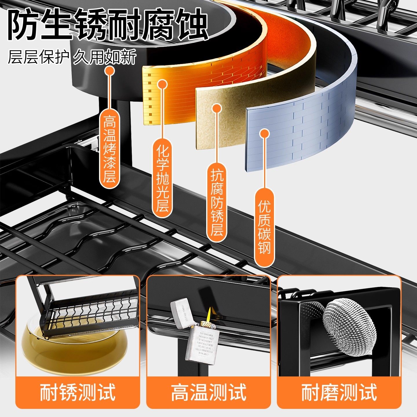 抽拉碗碟收纳架厨房多功能置物架家用碗盘沥水架放碗架碗筷收纳盒,淘宝优惠券,粉丝福利购,淘宝优惠卷